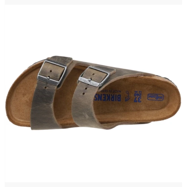 Тапочки чоловічі BIRKENSTOCK Arizona Oiled Leather Footbed Sandals Grey 1019313 41