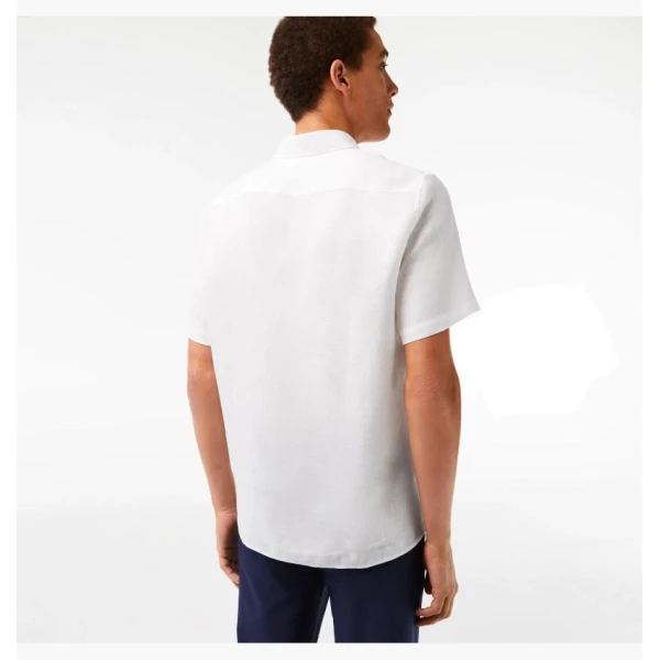 Сорочка чоловіча Lacoste Short Sleeve Linen Shirt White CH5699T001 39