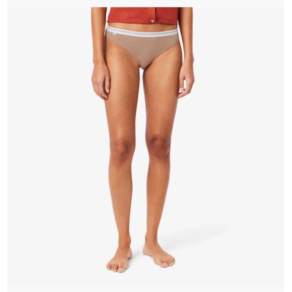 Нижня білизна жіноча Lacoste Stretch Cotton String Briefs (3 шт) Beige/Brown 8F1341I87 M