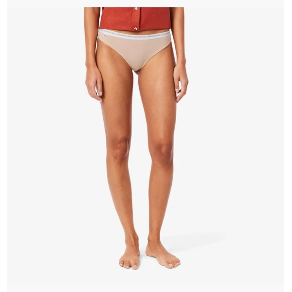 Нижня білизна жіноча Lacoste Stretch Cotton String Briefs (3 шт) Beige/Brown 8F1341I87 M