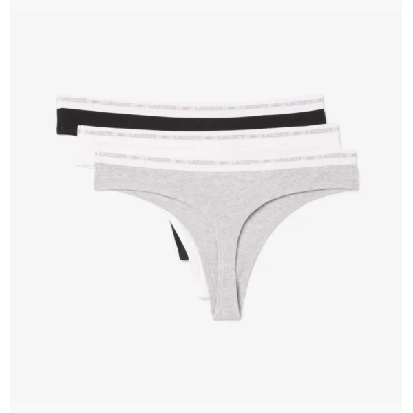 Нижня білизна жіноча Lacoste Stretch Cotton String Briefs (3 шт) Multi 8F1341NUA L