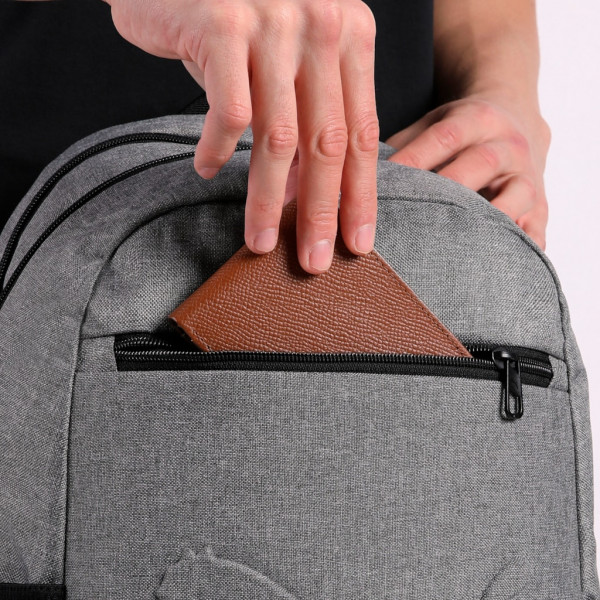 Рюкзак чоловічій  Puma BUZZ HEATHER Backpack 28L сірий Уні 47,5х28х20 см 091350-01