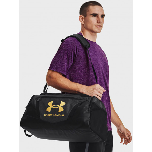 Сумка спортивна чоловіча  UA Undeniable 5.0 Duffle SM 40L чорний, золотий Уні 55х25,5х27 см 1369222-002