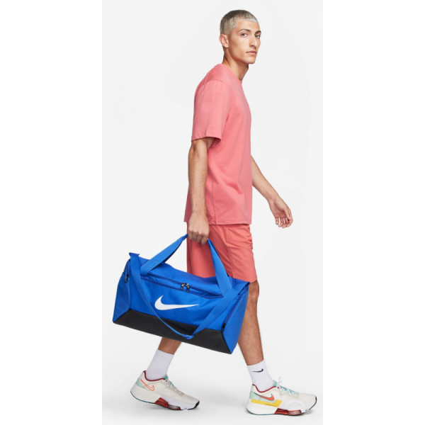 Сумка спортивна чоловіча Nike NK BRSLA S DUFF - 9.5 41L чорний, синій Уні 51x28х28 см DM3976-480