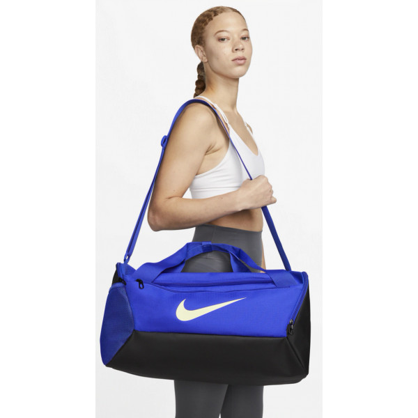 Сумка спортивна чоловіча  Nike NK BRSLA S DUFF 9.5 41L чорний, синій Уні 51x28х28 см DM3976-405