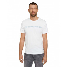 Футболка printed crewneck logo t-shirt 1030527XX1020000 Tom Tailor L Білий