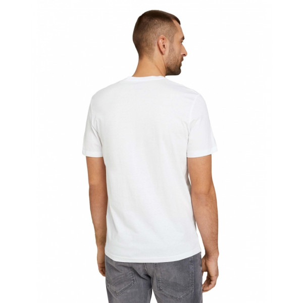 Футболка printed crewneck logo t-shirt 1030527XX1020000 Tom Tailor L Білий