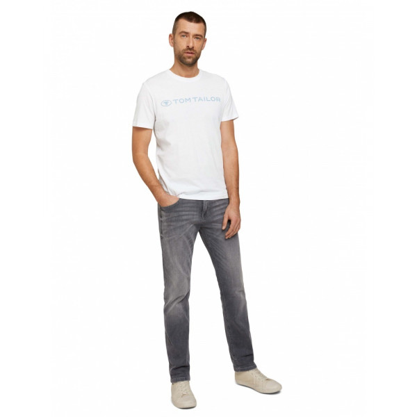 Футболка printed crewneck logo t-shirt 1030527XX1020000 Tom Tailor L Білий