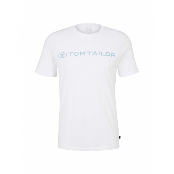 Футболка printed crewneck logo t-shirt 1030527XX1020000 Tom Tailor L Білий