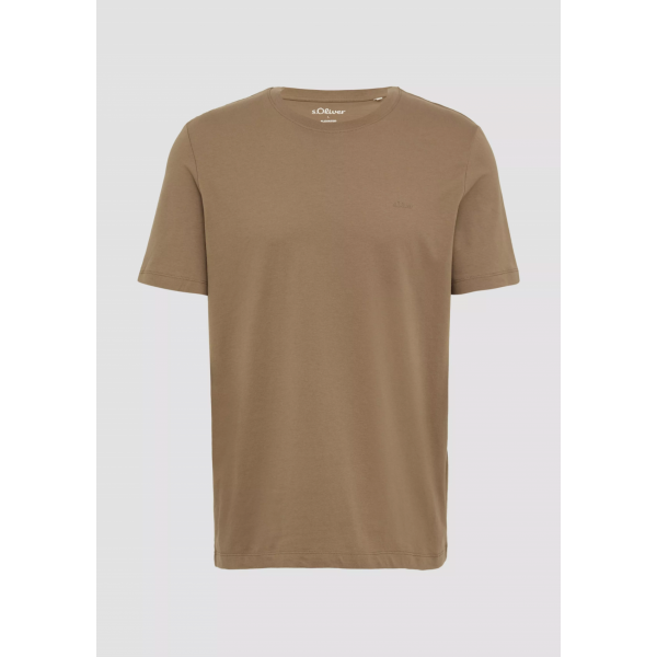 Футболка T-Shirt mit Crew Neck 2165525.8483 s.Oliver L Коричневий