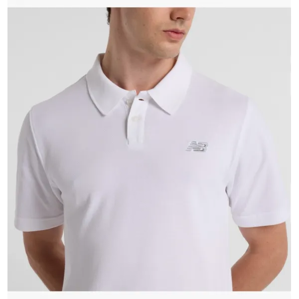 Футболка поло чоловіче New Balance Cotton Pique White MT51519WT L