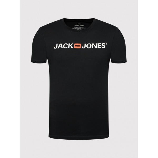 Футболка чоловіча  JJECORP LOGO TEE SS CREW NECK 3PK MP 12191330-White-Pack: 1 Black Jack&Jones Чорний