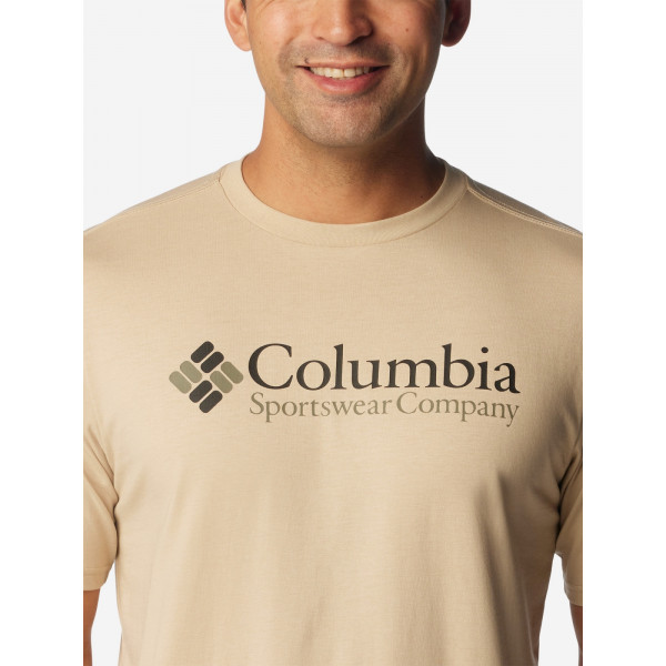 Футболка чоловіча CSC Basic Logo™ Short Sleeve 1680051CLB-277 Columbia Бежевий
