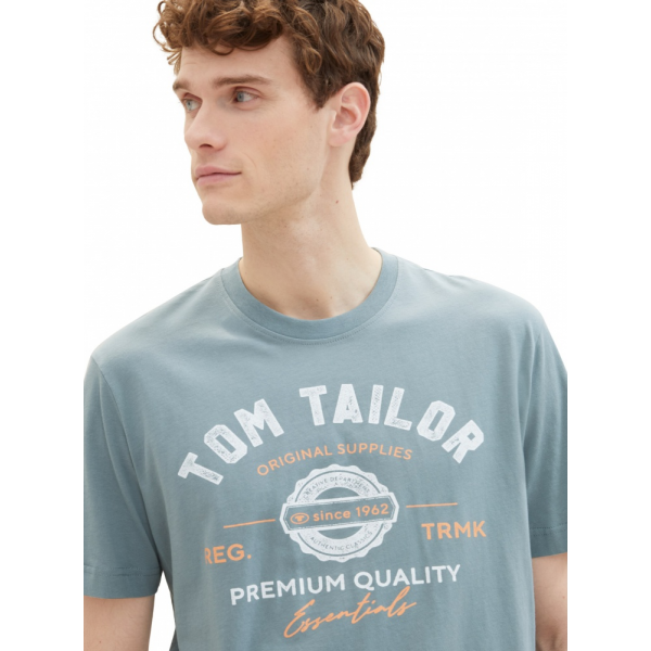 Футболка LOGO TEE MEN'S T-SHIRT 1037735-27475 Tom Tailor L Сірий