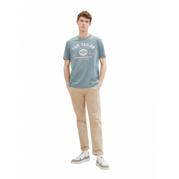 Футболка LOGO TEE MEN'S T-SHIRT 1037735-27475 Tom Tailor L Сірий