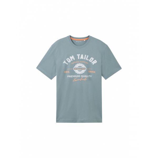 Футболка LOGO TEE MEN'S T-SHIRT 1037735-27475 Tom Tailor L Сірий