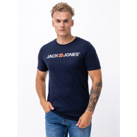 Футболка чоловіча  JJECORP LOGO TEE SS CREW NECK 3PK MP 12191330-White-Pack: 1 Navy Blazer Jack&Jones 