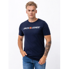 Футболка чоловіча  JJECORP LOGO TEE SS CREW NECK 3PK MP 12191330-White-Pack: 1 Navy Blazer Jack&Jones 