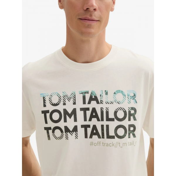 Футболка Men's T-Shirt 1044032-10332 Tom Tailor L Білий