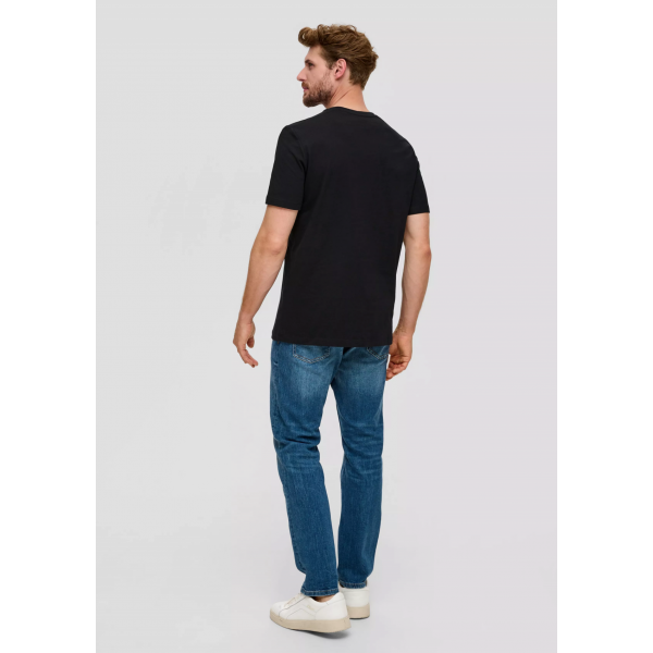 Футболка T-shirt à logo imprimé 2139909.99D1 s.Oliver L Чорний