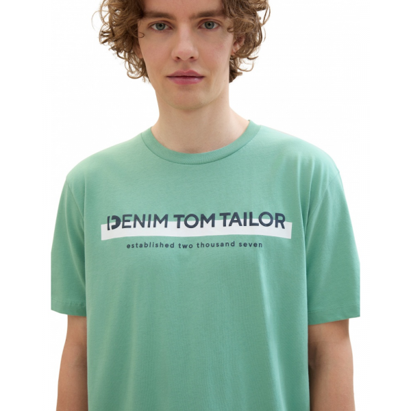 Футболка T-shirt Men's DENIM 1037653ХХ13537 Tom Tailor L Бірюзовий