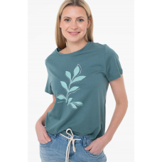 Футболка T-SHIRT WITH A PRINT 1040544-10697 Tom Tailor L Зелений