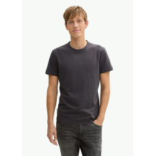 Футболка Slim fit T-shirt with stretch 1045626-10899 Tom Tailor L Темно-сірий