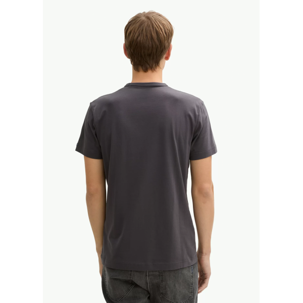 Футболка Slim fit T-shirt with stretch 1045626-10899 Tom Tailor L Темно-сірий