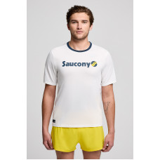 Футболка чоловіча Saucony STOPWATCH GRAPHIC SHORT SLEEVE SAM800378-WHS4