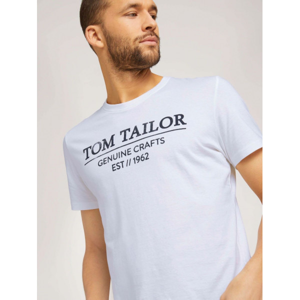 Футболка чоловіча 1021229-20000 Tom Tailor  Білий 