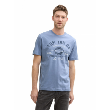 Футболка LOGO TEE MEN'S T-SHIRT 1037735-37533 Tom Tailor L Блакитний