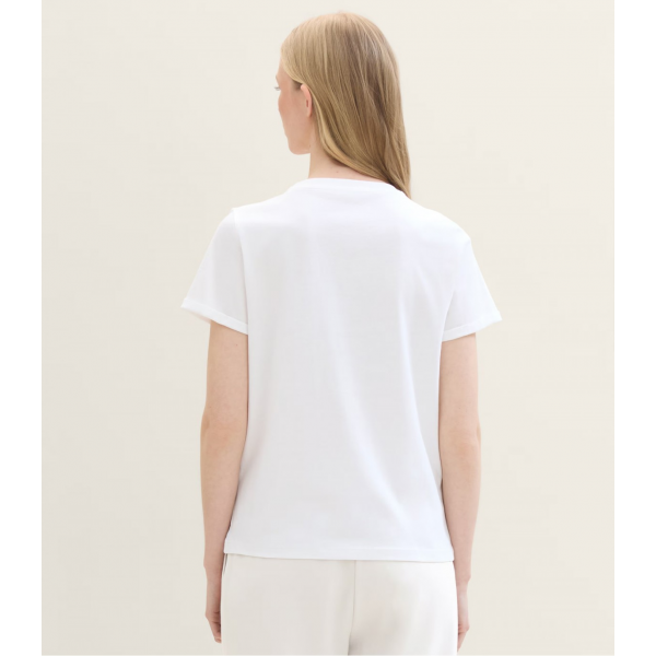 Футболка T-shirt with a print 1041569ХХ10315 Tom Tailor L Білий