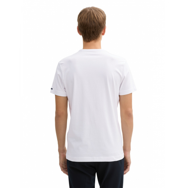 Футболка Slim fit T-shirt with stretch 1045626-20000 Tom Tailor L Білий