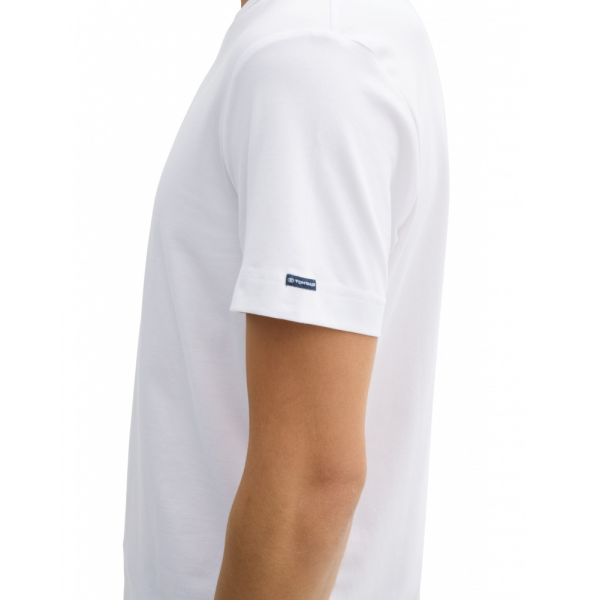 Футболка Slim fit T-shirt with stretch 1045626-20000 Tom Tailor L Білий