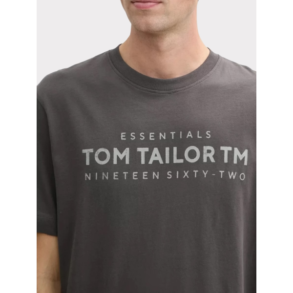 Футболка MEN'S T-SHIRT 1045631-10899 Tom Tailor L Темно-сірий