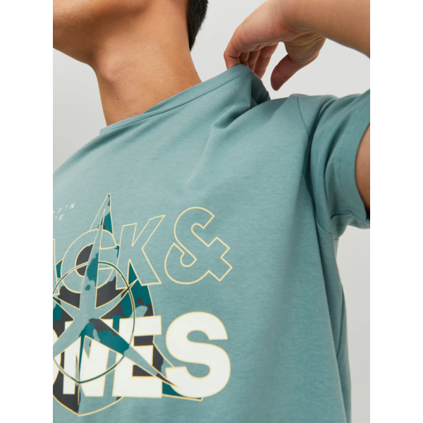 Футболка чоловіча JCOHUNT TEE SS CREW NECK LN 12228391-Trellis Jack&Jones  Блакитний