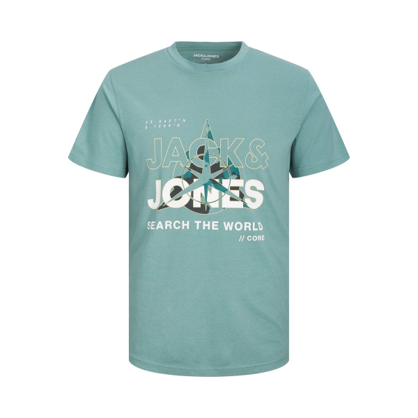 Футболка чоловіча JCOHUNT TEE SS CREW NECK LN 12228391-Trellis Jack&Jones  Блакитний