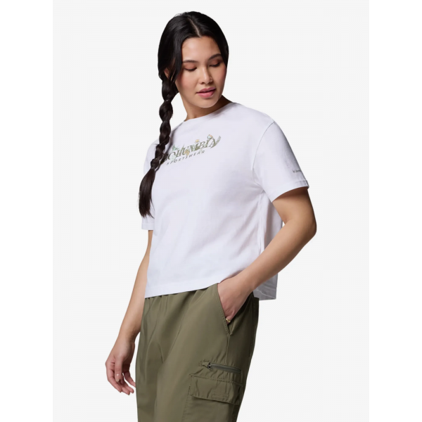 Футболка Rolling Bend™ Graphic Relaxed Crop SS 2119991CLB-100 Columbia L (48) Білий
