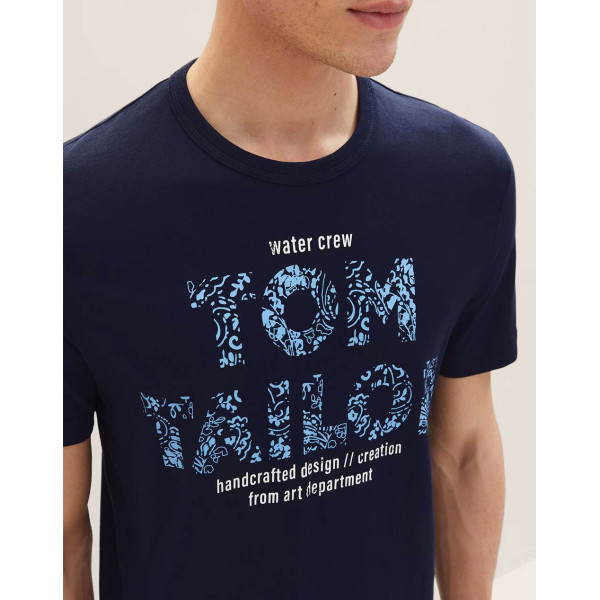 Футболка чоловіча 1036334-10668 Tom Tailor L Темно-синій