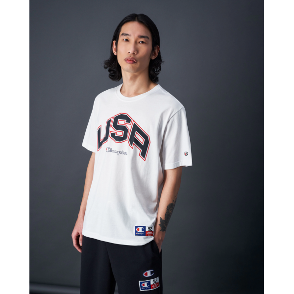 Футболка crewneck t-shirt 219747-WW001 Champion L Білий