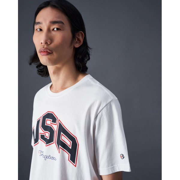 Футболка crewneck t-shirt 219747-WW001 Champion L Білий