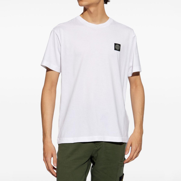 Футболка чоловіча Stone Island White Crewneck T-shirt  811524113-V0001