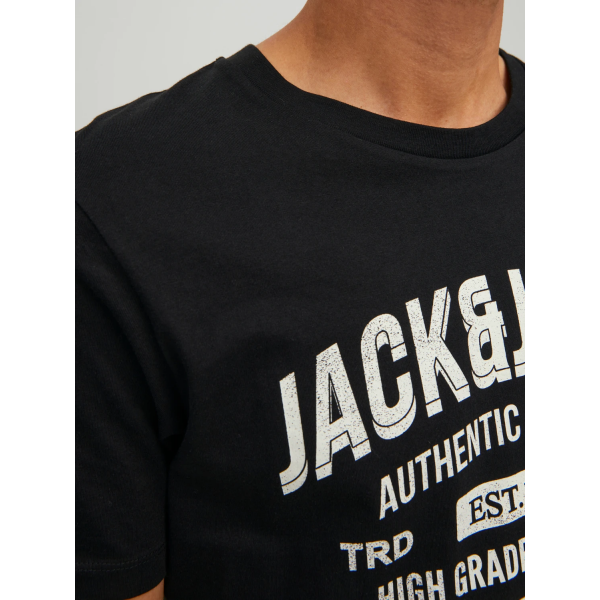 Футболка чоловіча JJEJEANS TEE SS O-NECK NOOS 22/23 12210949-Black Jack&Jones  Чорний