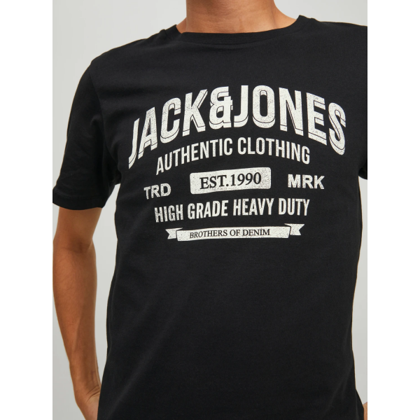 Футболка чоловіча JJEJEANS TEE SS O-NECK NOOS 22/23 12210949-Black Jack&Jones  Чорний