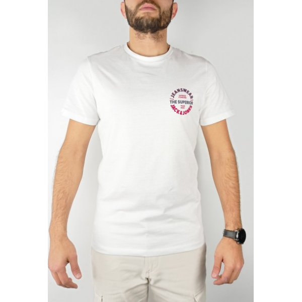 Футболка чоловіча  JJANDY TEE SS CREW NECK 12222339-White Jack&Jones  Білий
