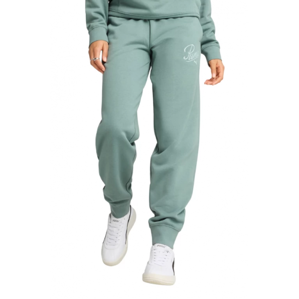 Штани жіночі спортивні SCRIPT Comfort Sweatpants 68498530 Puma Зелений