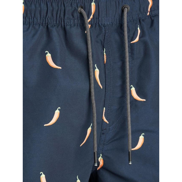 Шорти чоловічі для плавання JJIBALI JJSWIMSHORTS AKM FUNNY FOOD 12184800 Navy Blazer Jack&Jones  Темно-синій