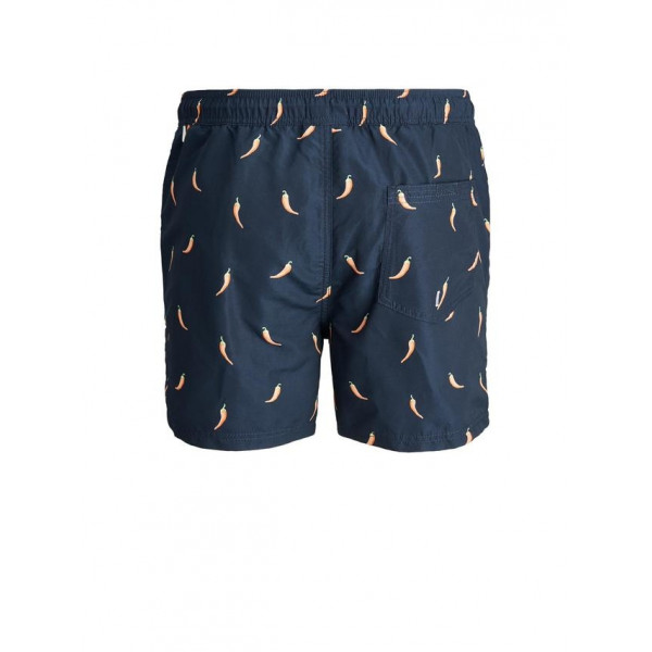 Шорти чоловічі для плавання JJIBALI JJSWIMSHORTS AKM FUNNY FOOD 12184800 Navy Blazer Jack&Jones  Темно-синій