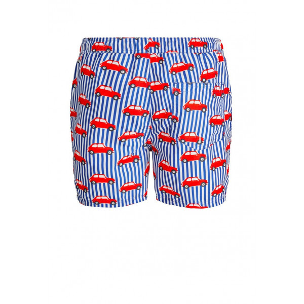 Шорти чоловічі для плавання JJIBALI JJSWIMSHORTS AKM ITALIA 12186944 Flame Scarlet Jack&Jones  Блакитний