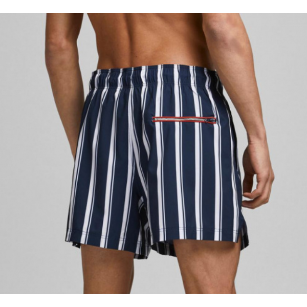 Шорти чоловічі для плавання JJIMAUI JJSWIMSHORTS ST STRIPE 12186194 Navy Blazer Jack&Jones  Темно-синій